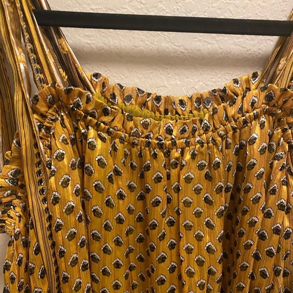 Ulla Johnson Gold Clement Silk Blouse Size 4 - Picture 6 of 12